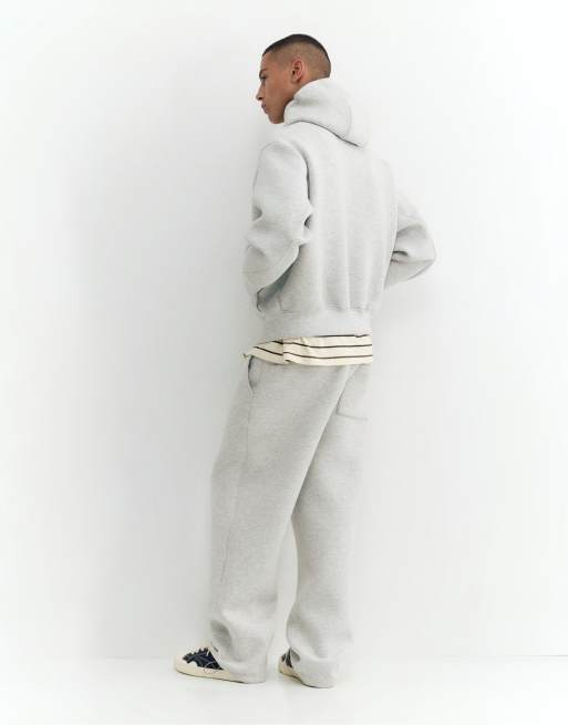 Pull&Bear Hooded zip-up jacket in grey marl, 2 of 7