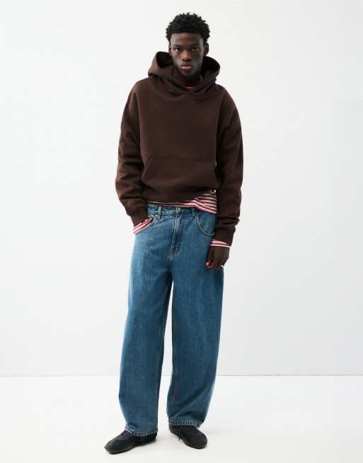 Pull&Bear hoodie coupe carrée marron, 4 de 7