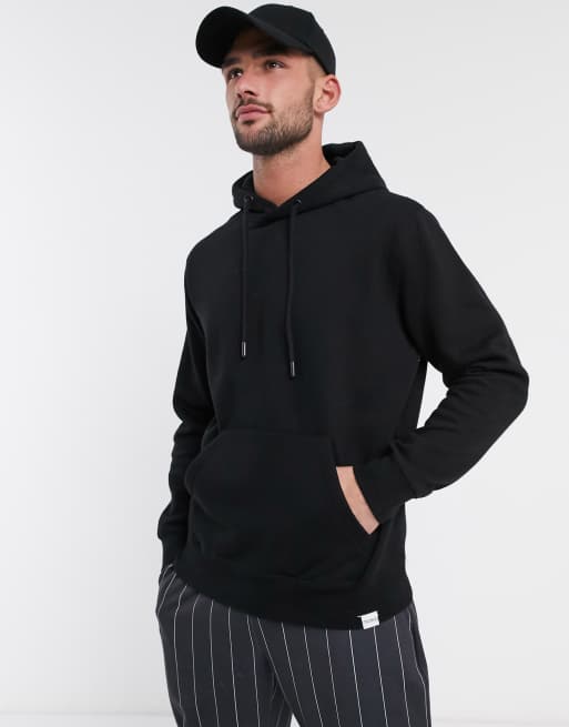 Pull&Bear hoodie in black