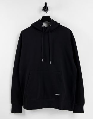 PULL & BEAR HOODIE IN BLACK,8591916800