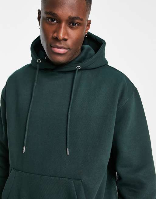 Pull and bear green hoodie hot sale