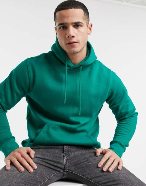 Pull&Bear hoodie in green | ASOS