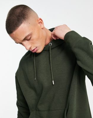 Pull & Bear hoodie in khaki exclusive at ASOS-Green
