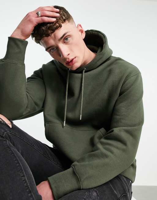 Pull&Bear hoodie in khaki | ASOS