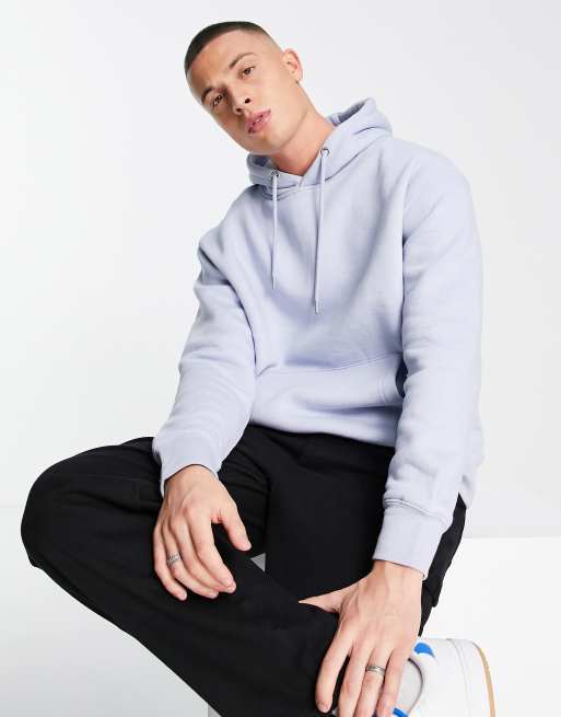 Pull&Bear hoodie in light blue | ASOS