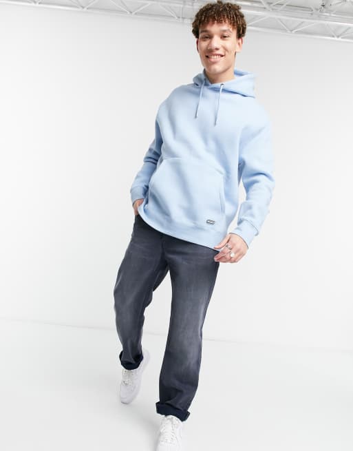 Pull and bear baby blue hoodie new arrivals