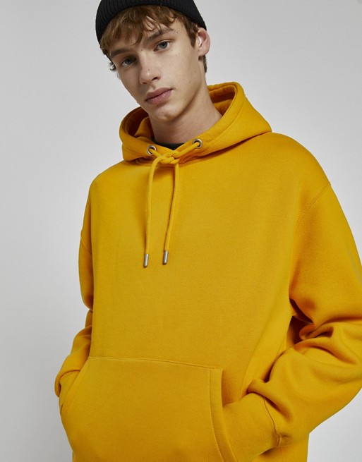 Pull&Bear hoodie in mustard
