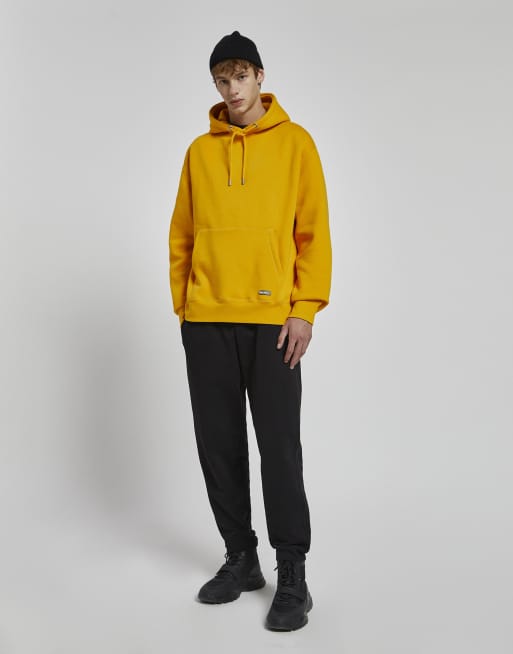 Pull and bear mustard hoodie new arrivals