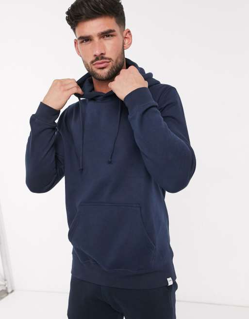 Pull&Bear hoodie in navy | ASOS