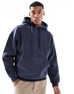 Pull & Bear Hoodie In Navy