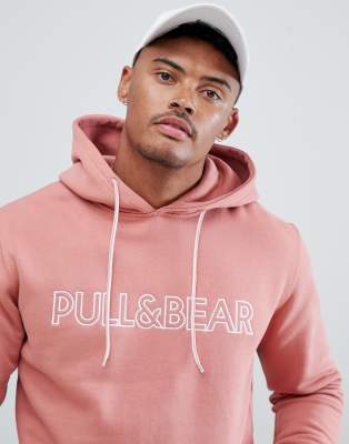 pink hoodie pull and bear