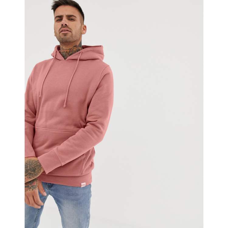 Pink hoodie pull and bear hotsell