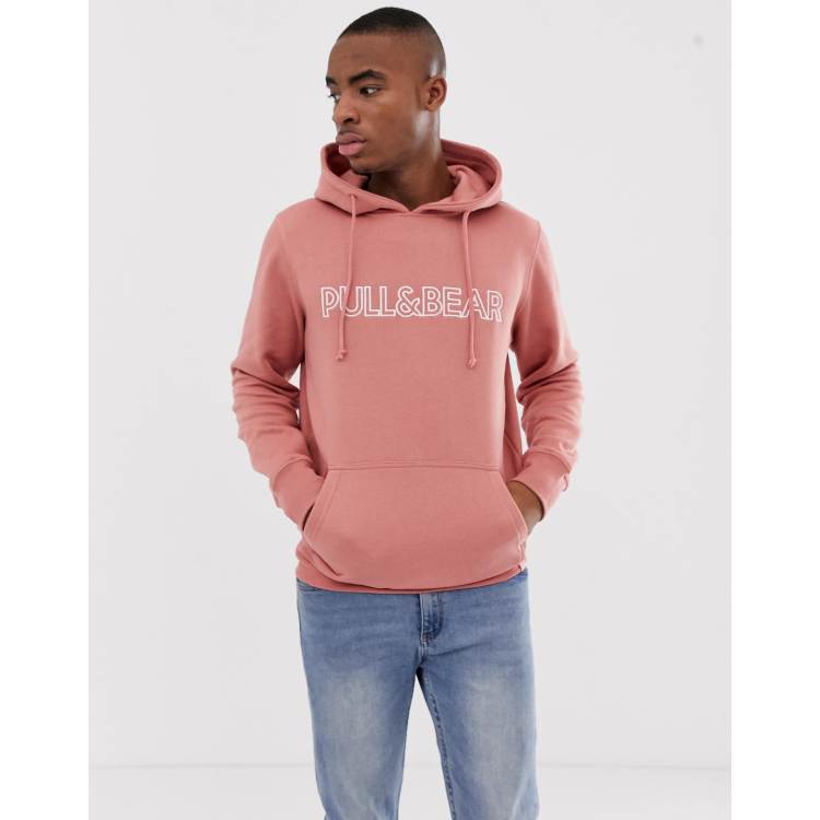 Pink pull and store bear hoodie