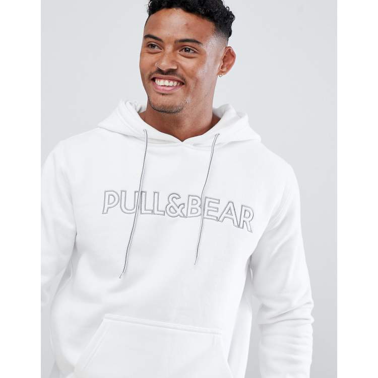 Pull&bear logo hoodie best sale