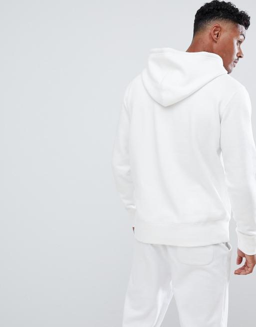 Pull&Bear hoodie in white with logo, 2 of 4