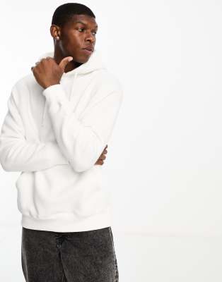 Shop Pull & Bear Hoodie In White