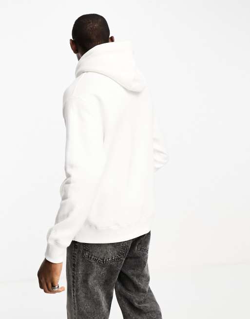 Pull and store bear white hoodie