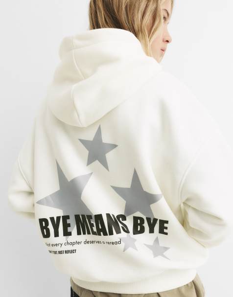 Pull&Bear - Hoodie in wit - view 1