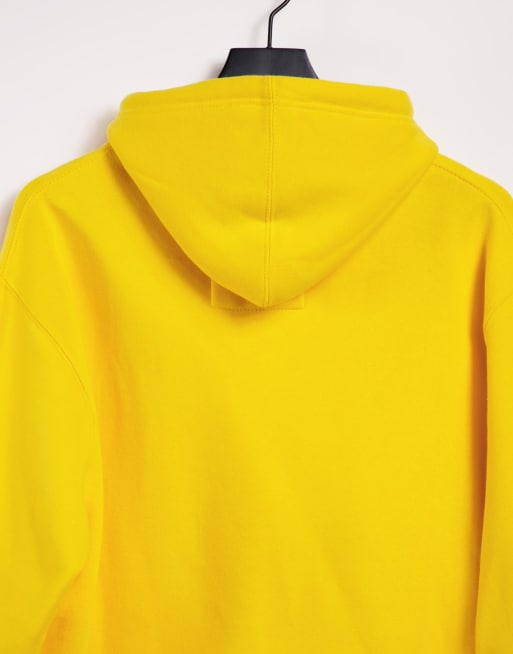 Yellow pull and store bear hoodie