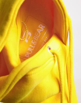 yellow pull and bear hoodie