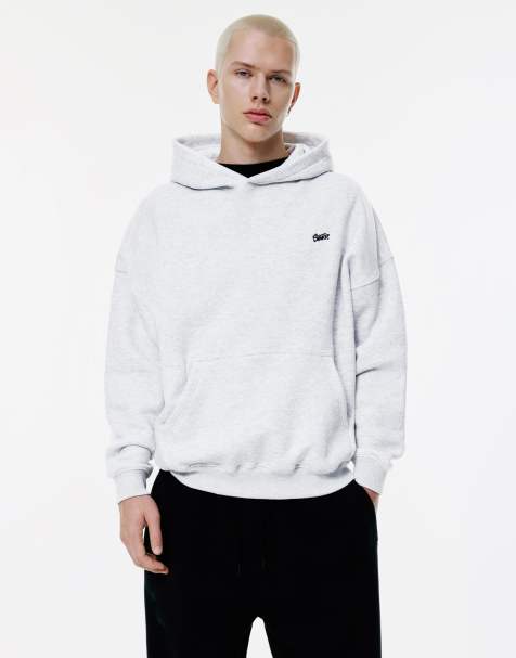 Pull&Bear - Hoodie met geborduurd STWD-logo in ijskleur - view 1