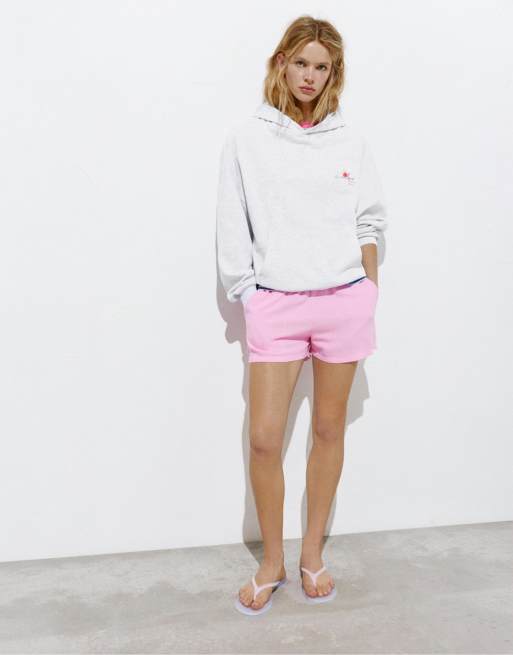 Pull&Bear - Hoodie met grafische zonprint in gemêleerd grijs, 3 van 4
