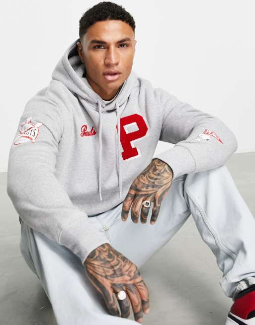 Pull&Bear - Hoodie met 'Peanuts' print in grijs