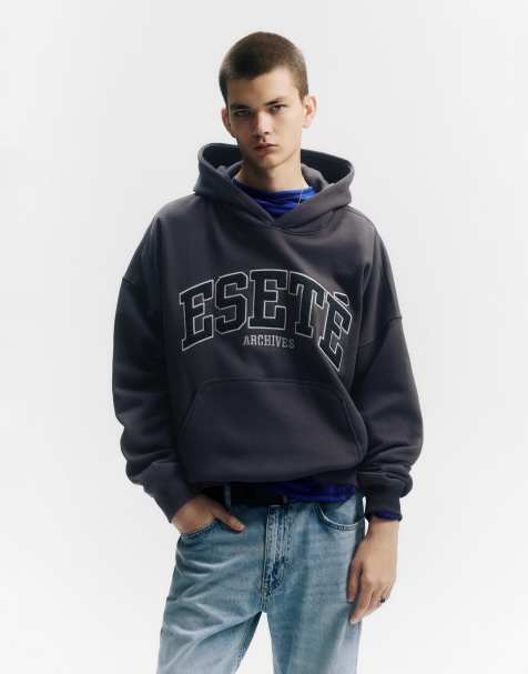 Pull&Bear - Hoodie met STWD community-graphic in grijs - view 1