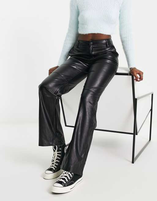 Pull&Bear – Schwarze Leggings aus Kunstleder