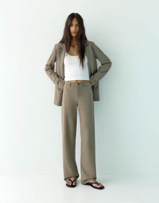 Hose in Beige mit geradem Schnitt-Brown Brown 18