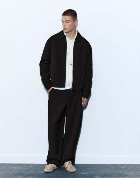 Pull&Bear Hose mit geradem, tailliertem Schnitt in Schwarz - view 1