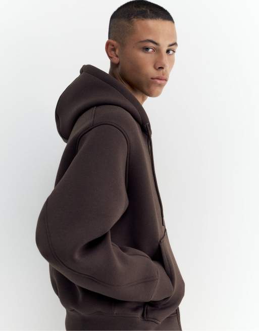 Pull&Bear hættejakke med lynlås i grå, 5 af 6