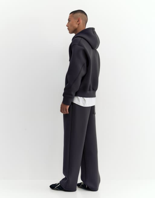 Pull&Bear huvjacka med dragkedja i grått, 2 av 6