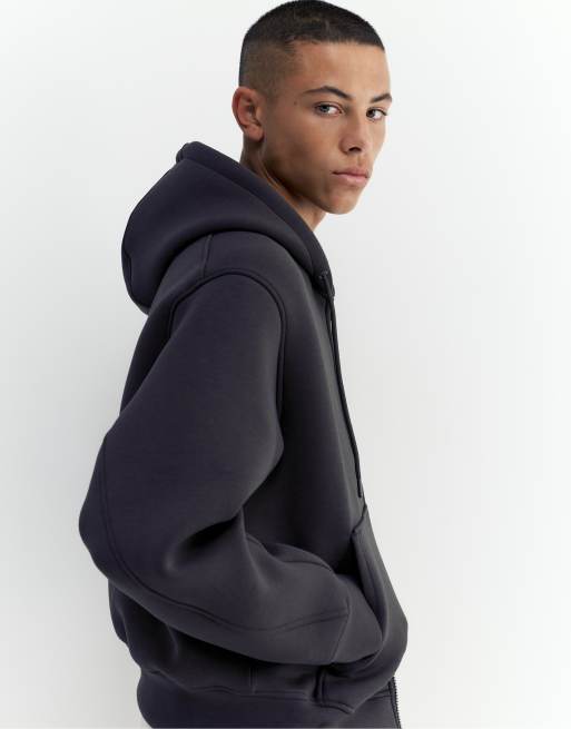 Pull&Bear huvjacka med dragkedja i grått, 5 av 6