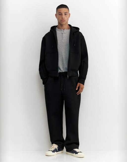 Pull&Bear huvjacka med dragkedja i svart, 4 av 7