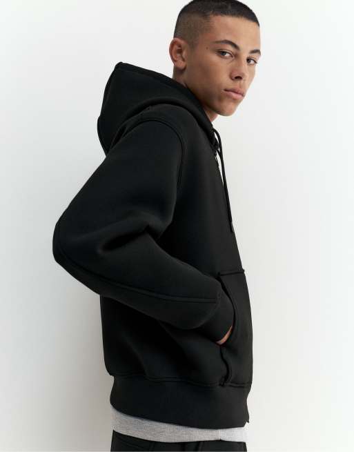 Pull&Bear huvjacka med dragkedja i svart, 5 av 7