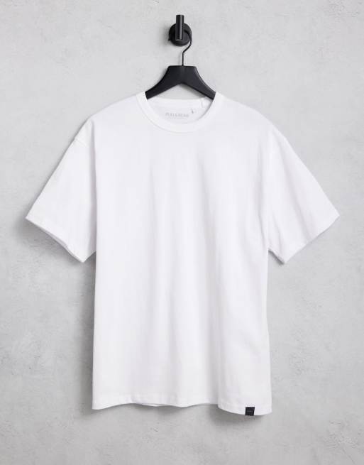 Pull&Bear - Hvid oversized t-shirt