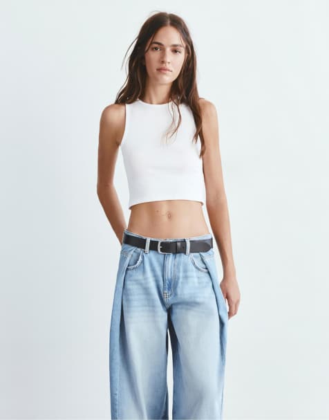 Pull&Bear - Hvid tanktop - view 1