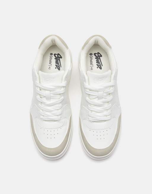 Pull&Bear - Hvide sneakers med chunky sål, 4 af 4