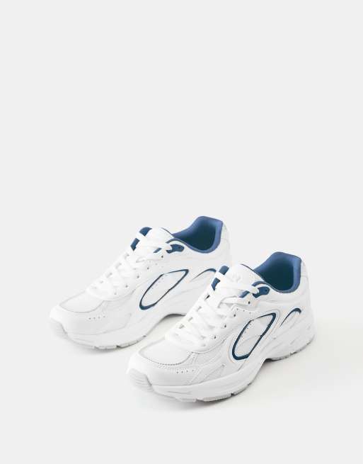 Pull&Bear - Hvide sneakers med flere dele, 2 af 4