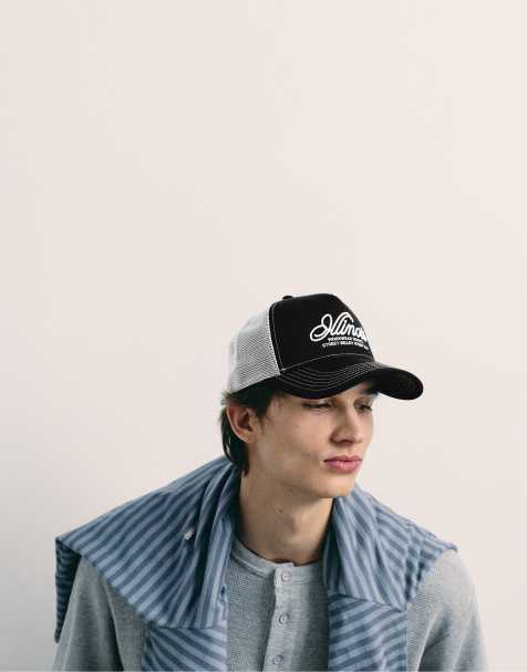 Pull&Bear Illinois truckerkeps i svart - view 1
