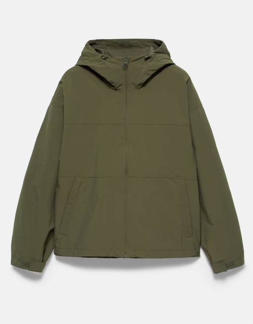 Pull&Bear imperméable léger à capuche kaki, 7 de 7