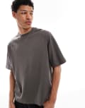 [Pull & Bear] Pull & Bear interlock boxy t-shirt in grey XS GREY