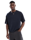 [Pull & Bear] Pull & Bear interlock boxy t-shirt in navy S NAVY