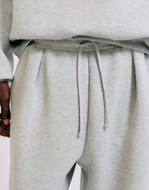 Pull&Bear Interlock jogging pants in grey marl, 3 of 7