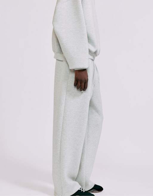 Pull&Bear Interlock jogging pants in grey marl, 5 of 7