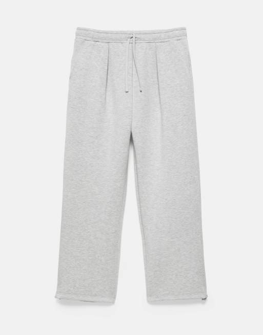 Pull&Bear Interlock jogging pants in grey marl, 6 of 7