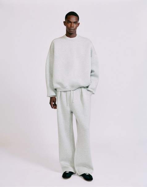 Pull&Bear interlock set in grey marl - view 1