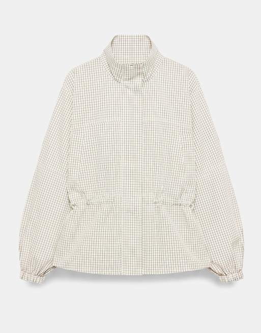 Pull&Bear jack met hoge hals en plooien in beige, 5 van 7