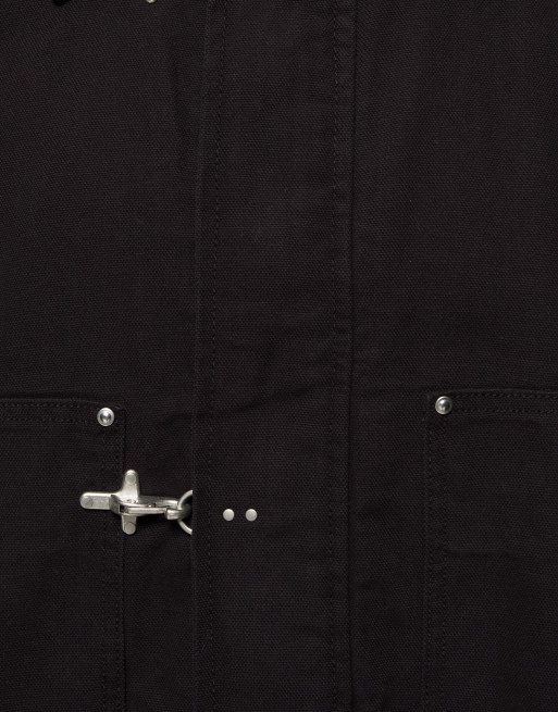 Pull&Bear jack met koordsluiting in zwart, 7 van 7